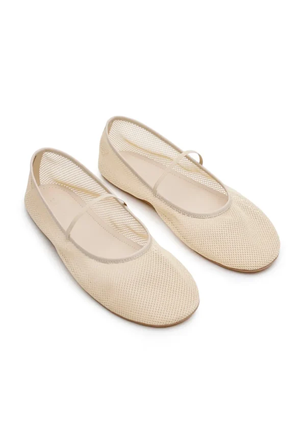 Sale Net Ballet Flat - Cream Women Footwear | Flats