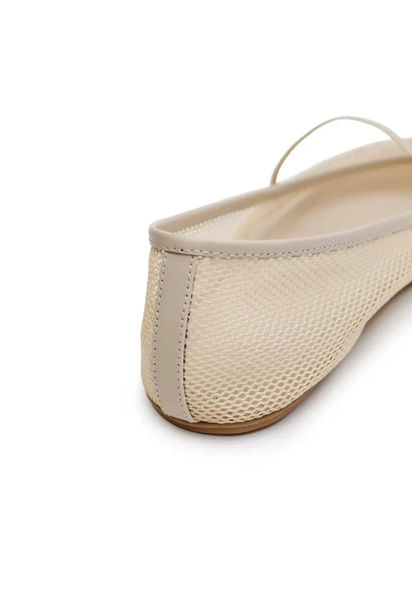 Sale Net Ballet Flat - Cream Women Footwear | Flats