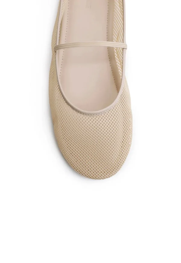 Sale Net Ballet Flat - Cream Women Footwear | Flats