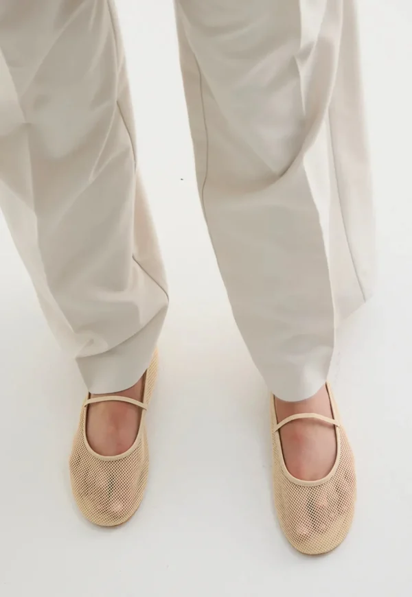 Sale Net Ballet Flat - Cream Women Footwear | Flats