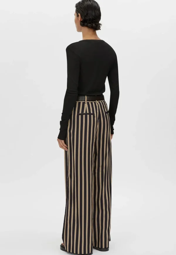 Hot Novella Pant - Black/Bronze Stripe Women Pants