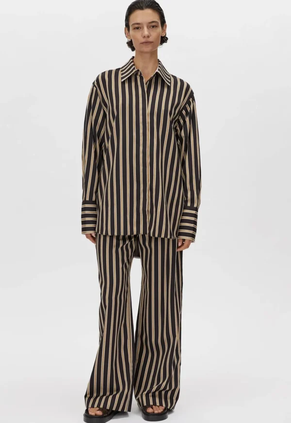Hot Novella Pant - Black/Bronze Stripe Women Pants