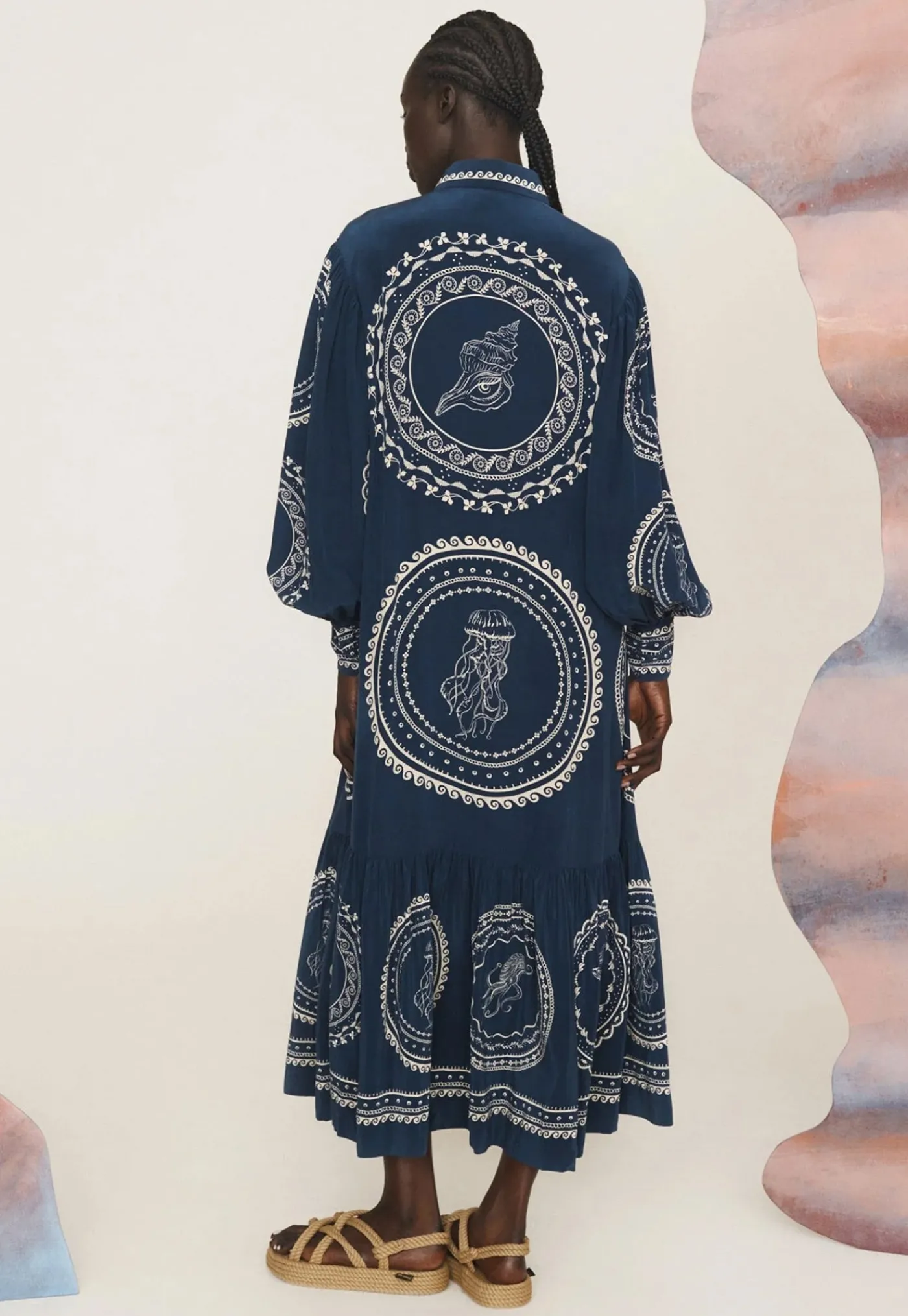 oceane_silk_shirtdress__b_5.webp Outlet Oceane Silk Shirtdress - Blue Women Dresses