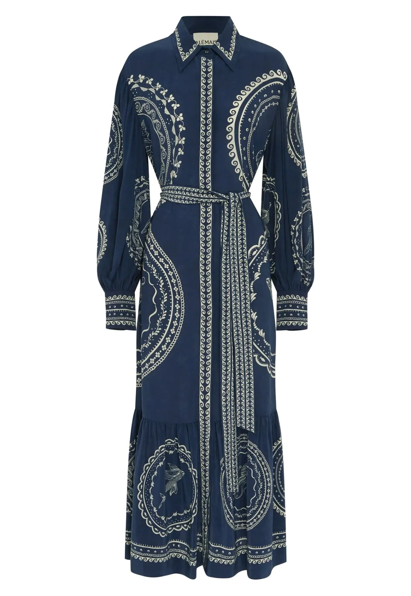 oceane_silk_shirtdress__b_6.webp Outlet Oceane Silk Shirtdress - Blue Women Dresses