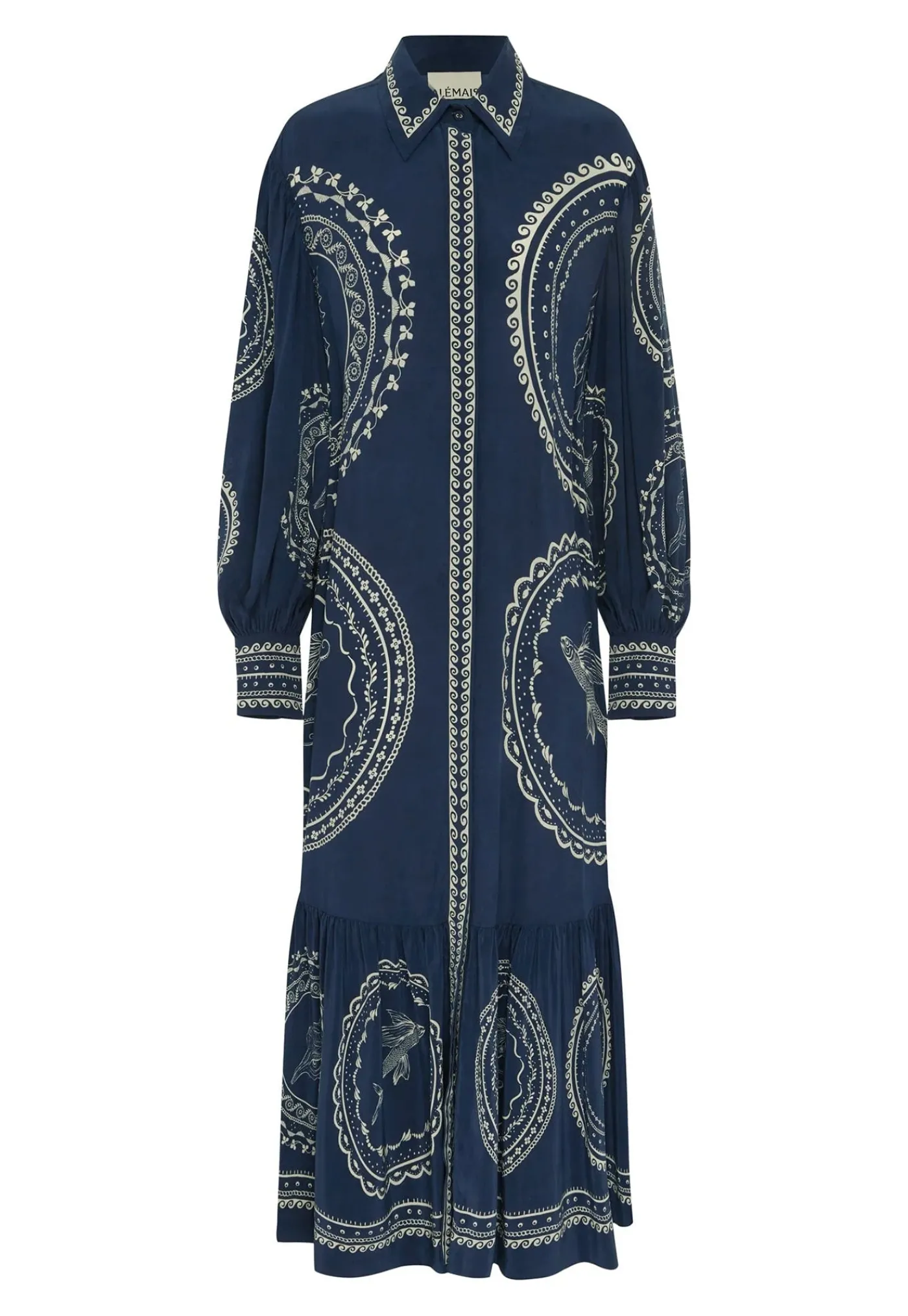 oceane_silk_shirtdress__b_7.webp Outlet Oceane Silk Shirtdress - Blue Women Dresses