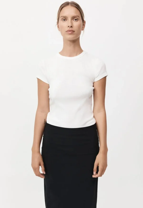 Hot Organic Cotton Baby Tee - White Women Tops & Tees