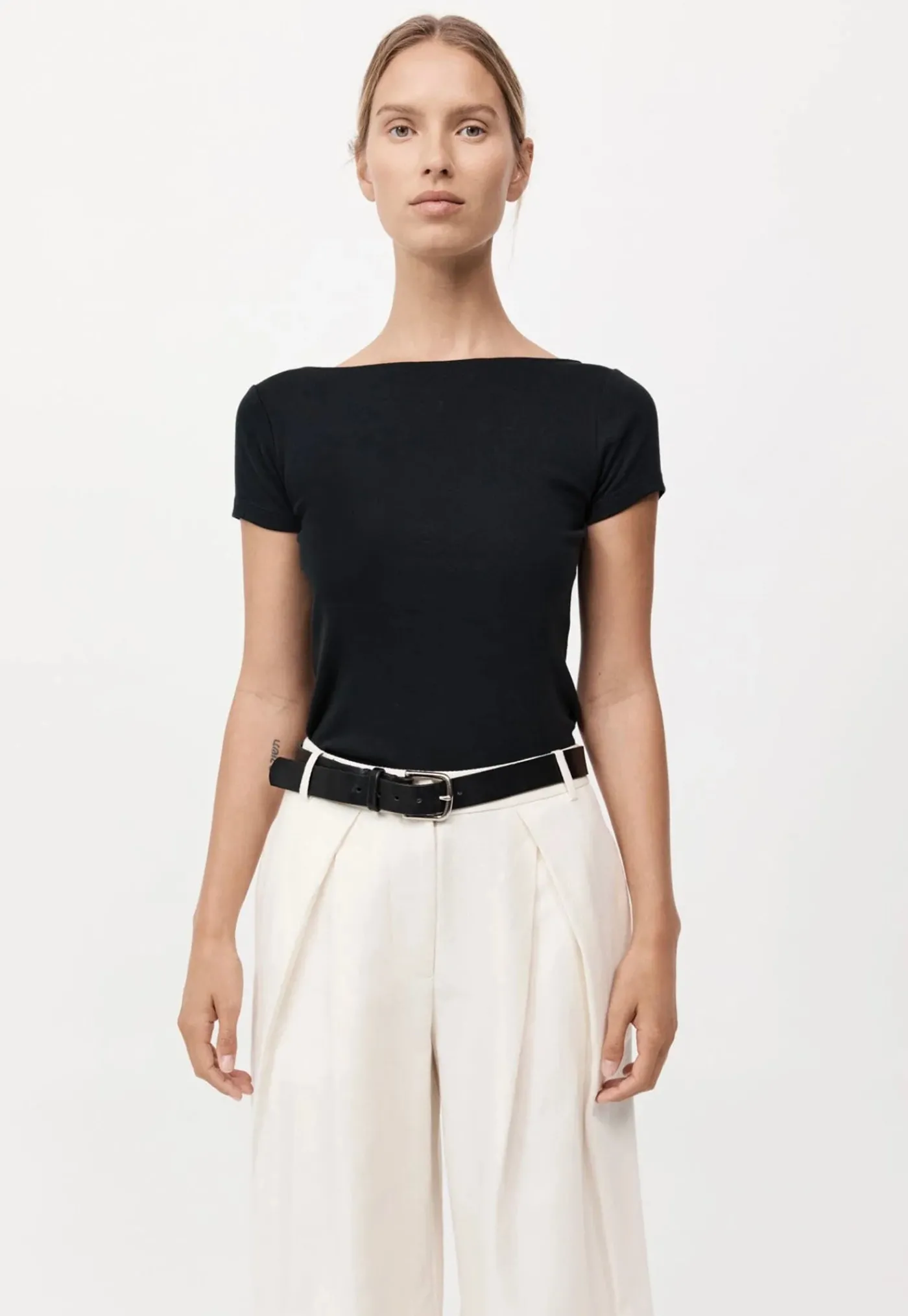 organic_cotton_ballet_top_0.webp Hot Organic Cotton Ballet Top - Jet Black Women Tops & Tees