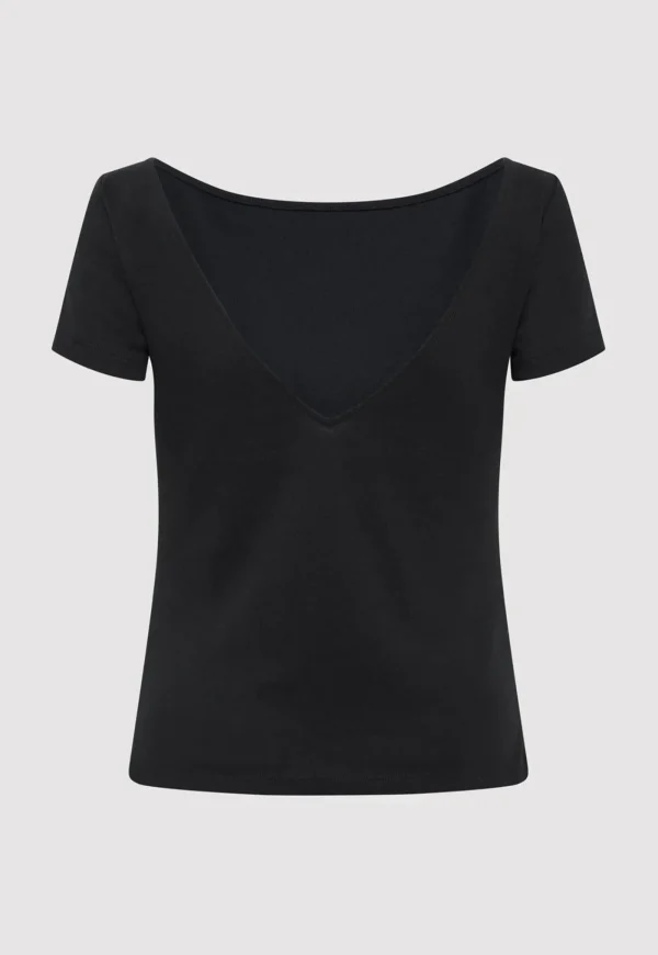 Hot Organic Cotton Ballet Top - Jet Black Women Tops & Tees