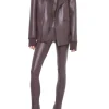 Clearance Oversized Moto Jacket - Chocolate Women Blazers & Jackets