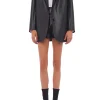 Discount Oversized Single Breasted Jacket - Black Women Blazers & Jackets