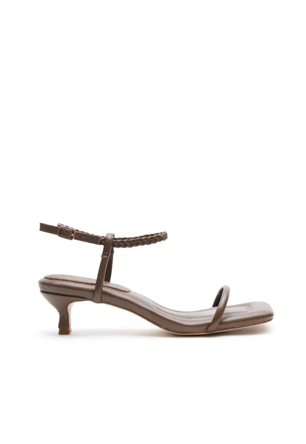 Hot Padded Kitten Heel - Walnut Women Heels | Footwear