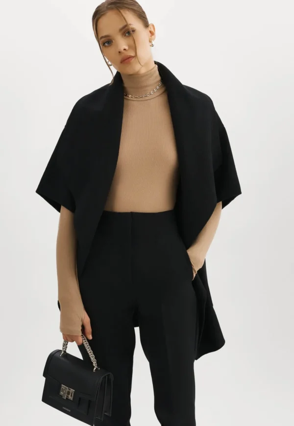New Penelope Double Face Wool Coat - Black Women Coats