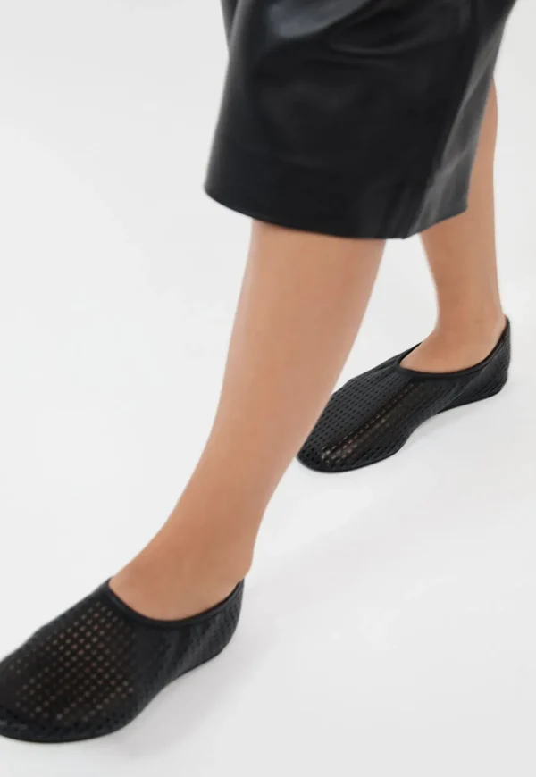 Outlet Perforated Ballet Flat - Black Women Footwear | Flats