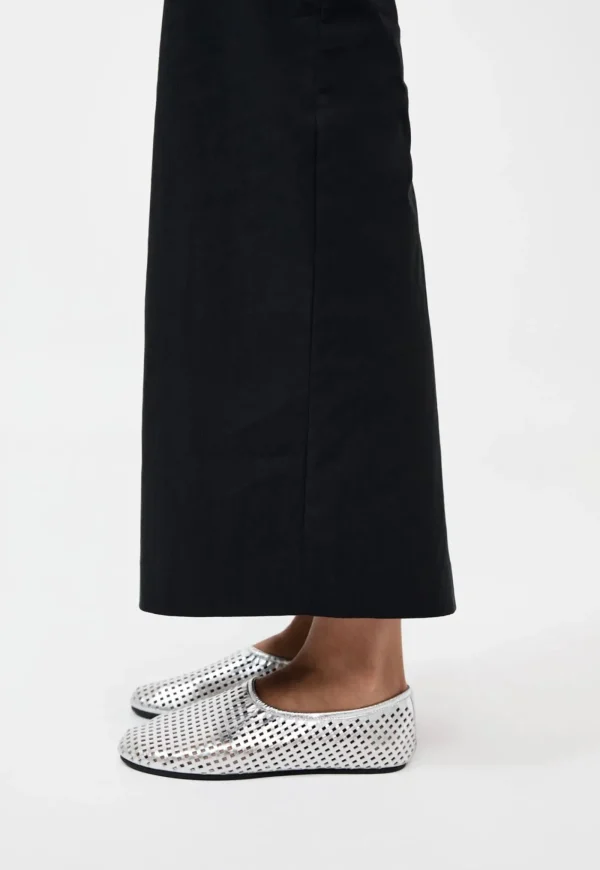 Outlet Perforated Ballet Flat - Silver Women Footwear | Flats