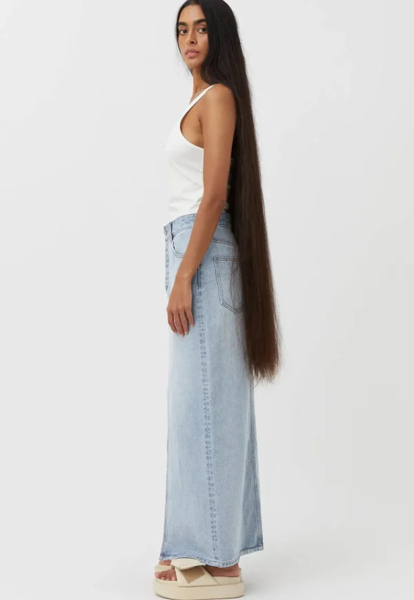 Hot Phoebe Maxi Skirt - Washed Blue Women Skirts | Denim