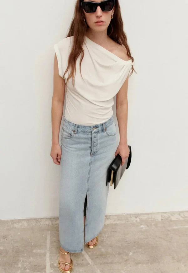 Hot Phoebe Maxi Skirt - Washed Blue Women Skirts | Denim