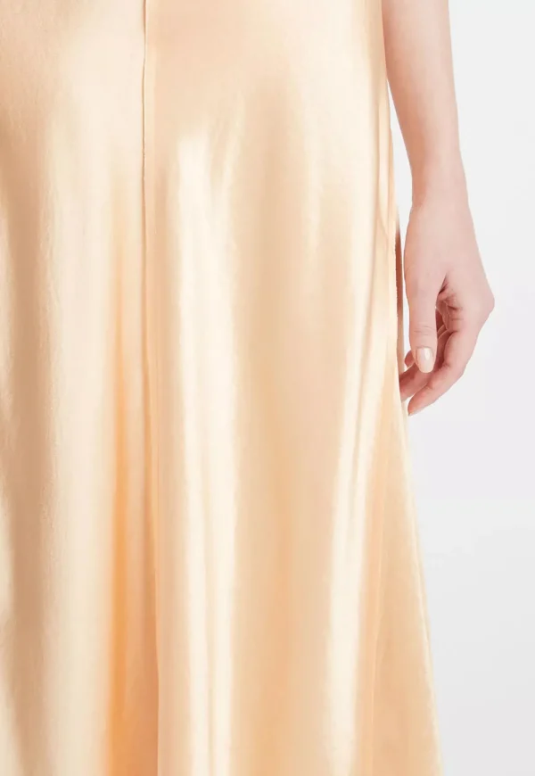 Sale Raw Edge Panelled Slip Skirt - Cantaloupe Women Skirts