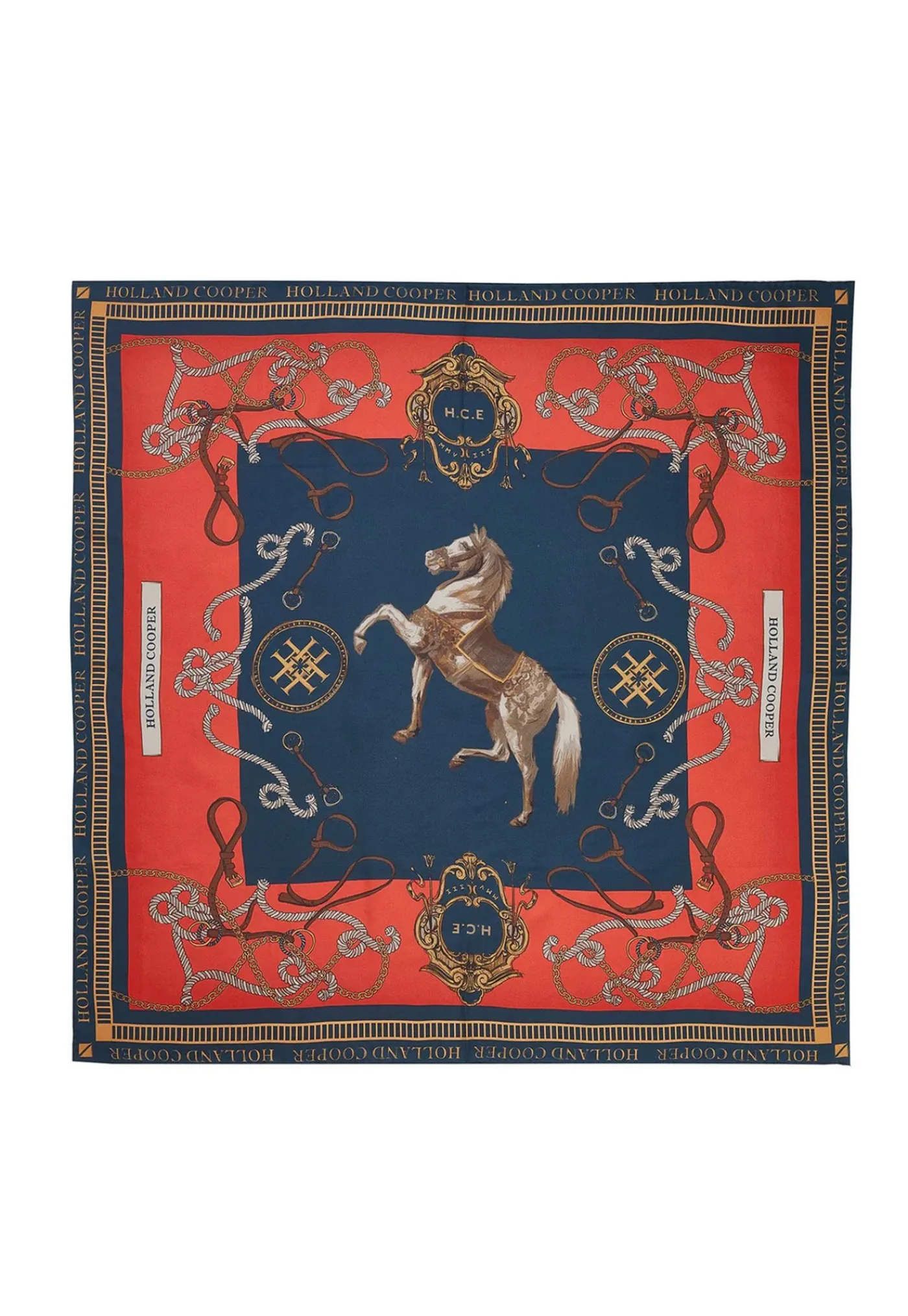 regal_horse_silk_scarf__i_1.webp Best Regal Horse Silk Scarf - Ink Navy Neroli Women Scarves | Scarves