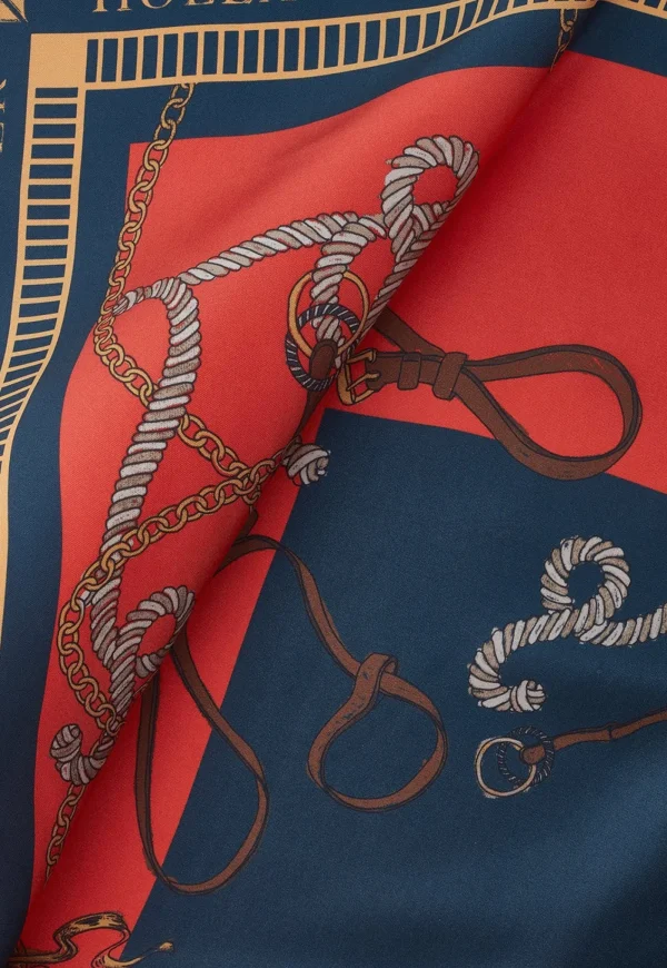 Best Regal Horse Silk Scarf - Ink Navy Neroli Women Scarves | Scarves