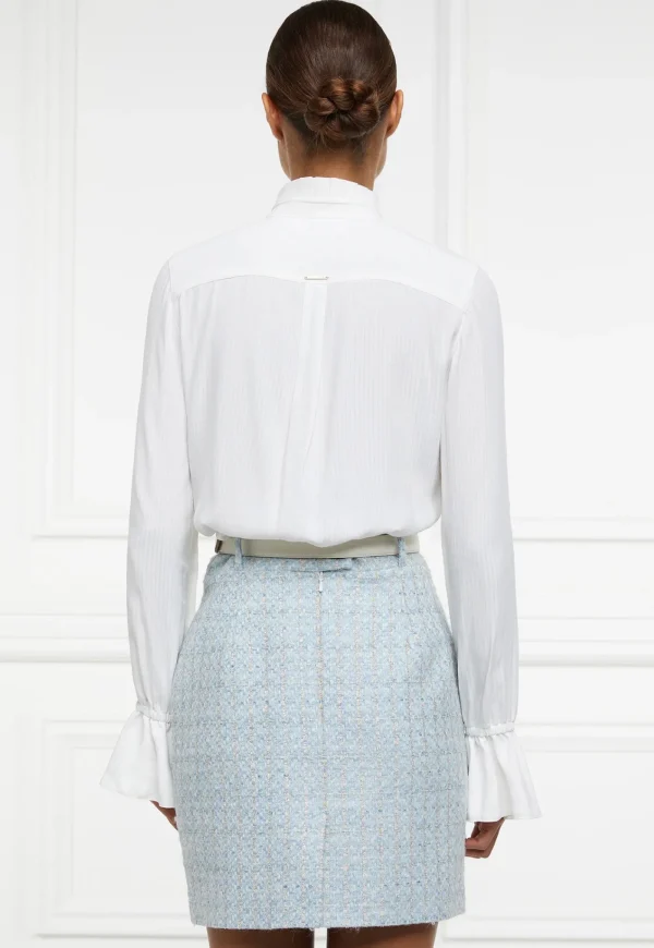Fashion Regency Skirt - Sky Blue Boucle Women Skirts