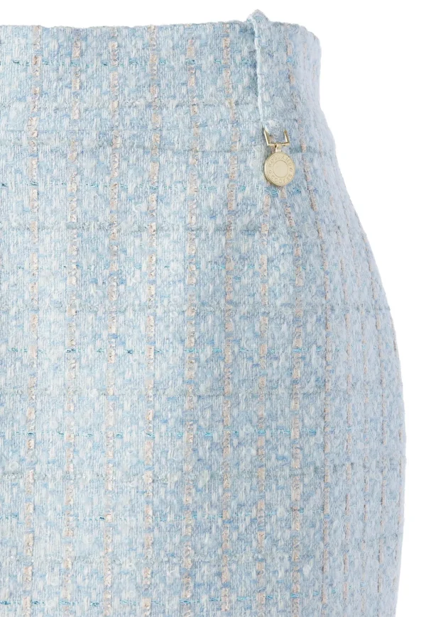 Fashion Regency Skirt - Sky Blue Boucle Women Skirts
