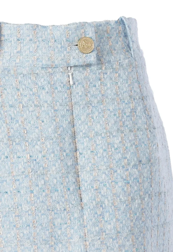 Fashion Regency Skirt - Sky Blue Boucle Women Skirts