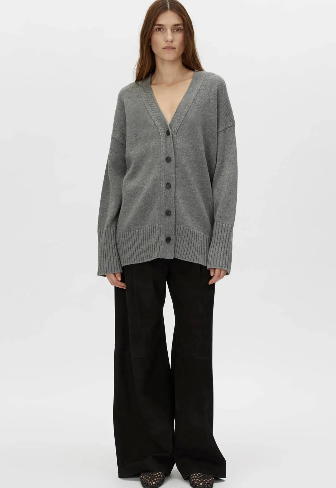 romeo__cardigan__grey_mel_0.webp Sale Romeo 2.0 Cardigan - Grey Melange Women Knitwear