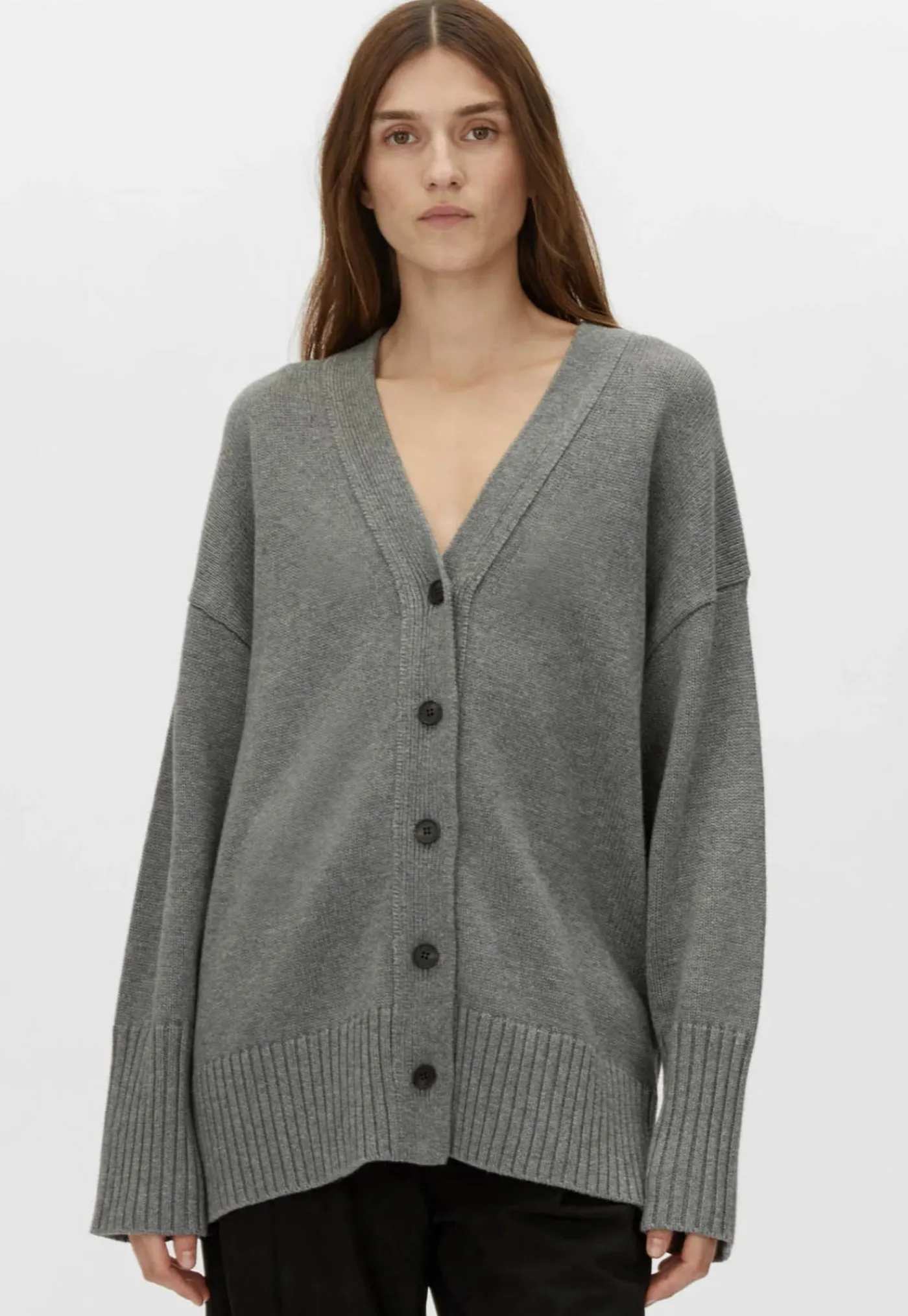 romeo__cardigan__grey_mel_1.webp Sale Romeo 2.0 Cardigan - Grey Melange Women Knitwear