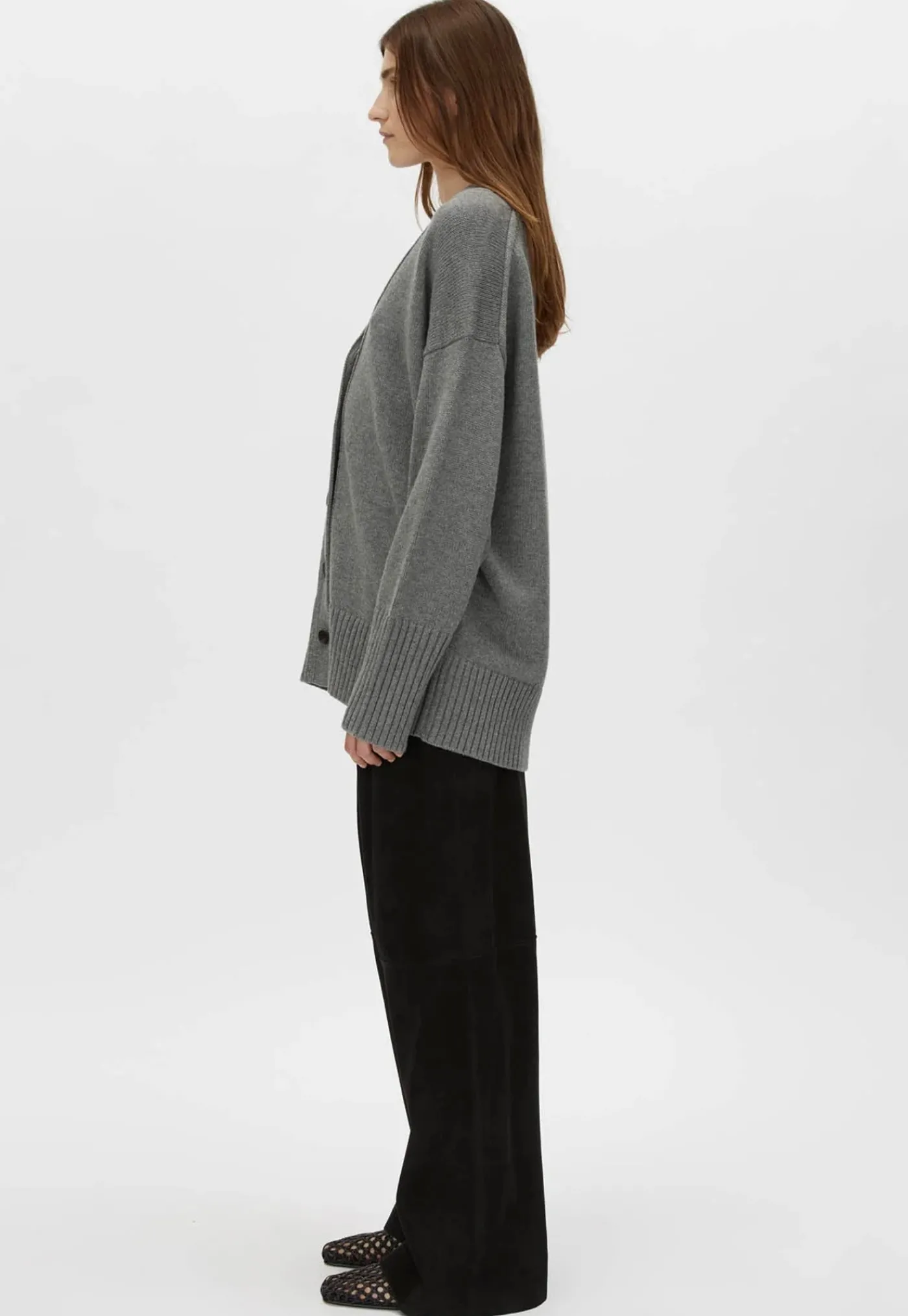 romeo__cardigan__grey_mel_2.webp Sale Romeo 2.0 Cardigan - Grey Melange Women Knitwear