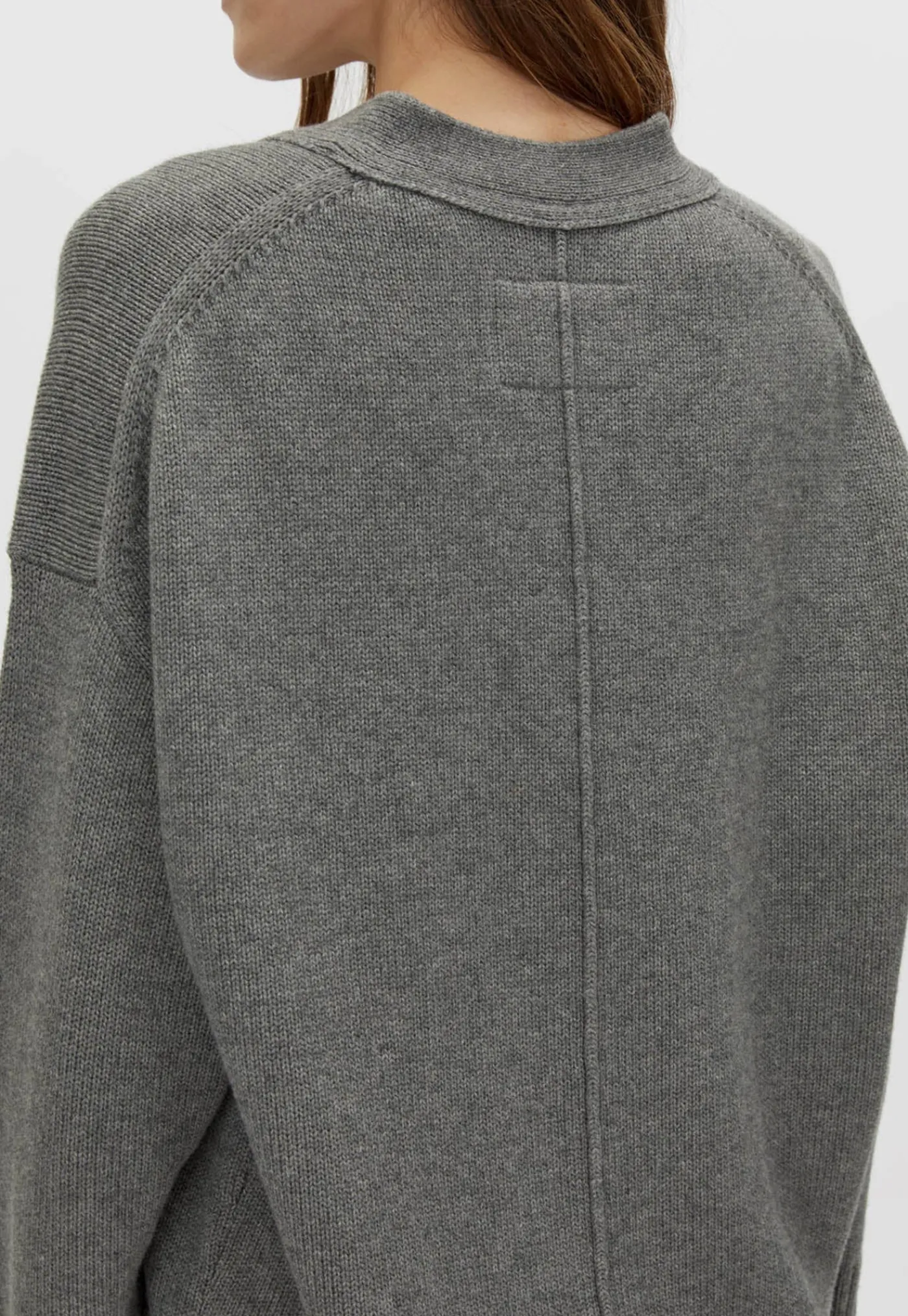romeo__cardigan__grey_mel_3.webp Sale Romeo 2.0 Cardigan - Grey Melange Women Knitwear