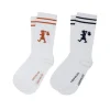 Fashion Runaway Girl Socks 2 Pack - White/Chestnut Navy Women Socks | Socks