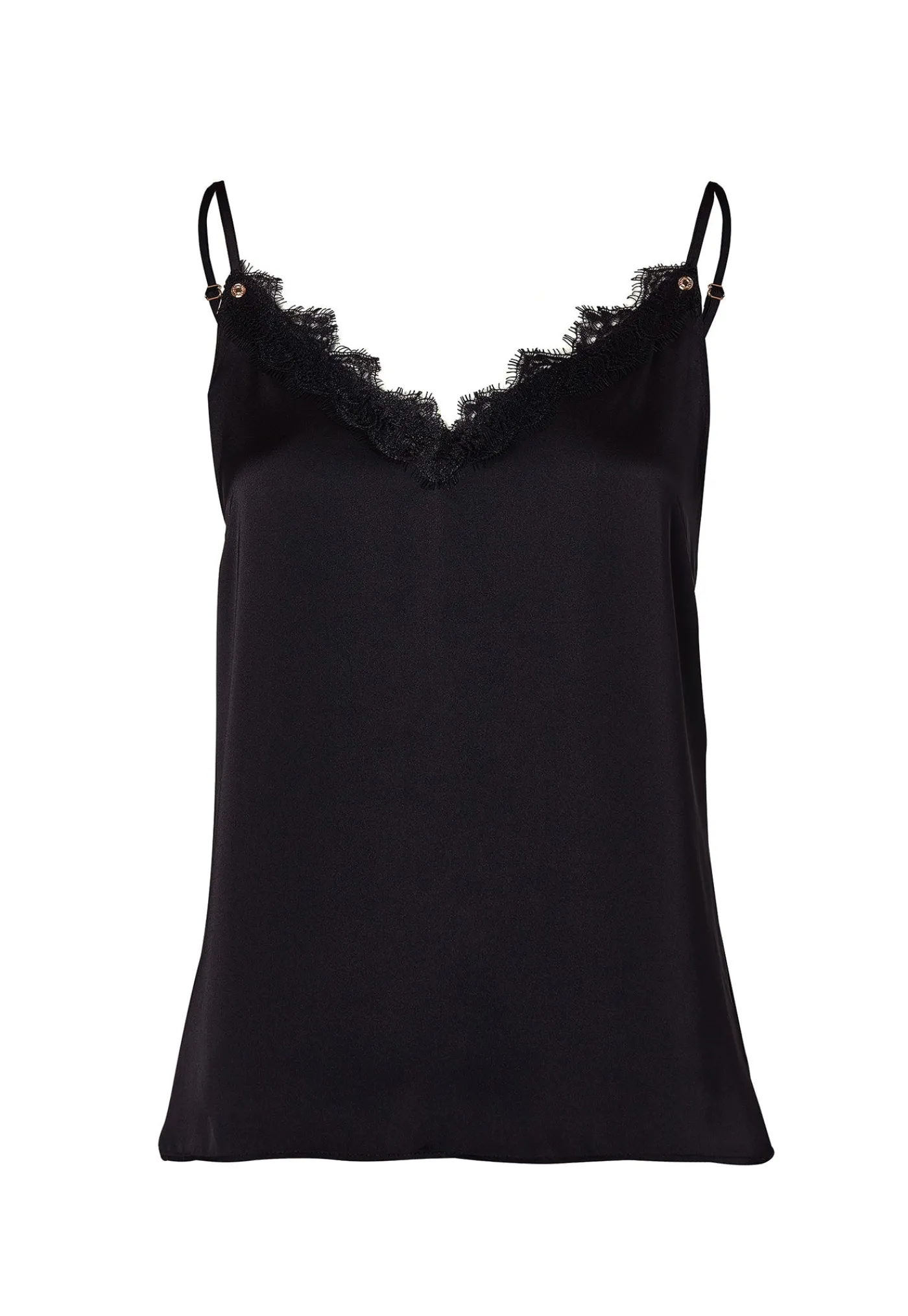 satin_lace_cami__black_4.webp Online Satin Lace Cami - Black Women Tops & Tees