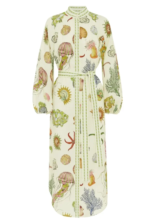 Online Sea House Shirtdress - Cream Women Dresses