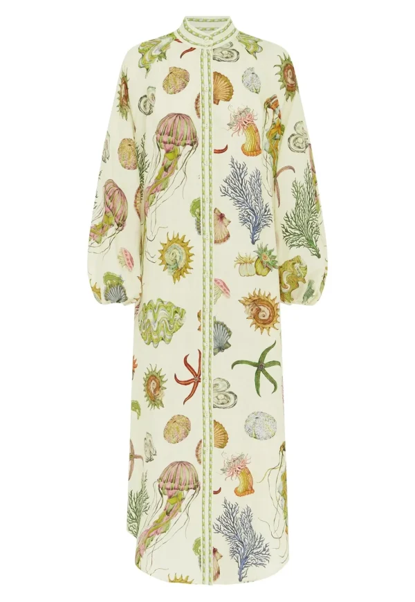 Online Sea House Shirtdress - Cream Women Dresses