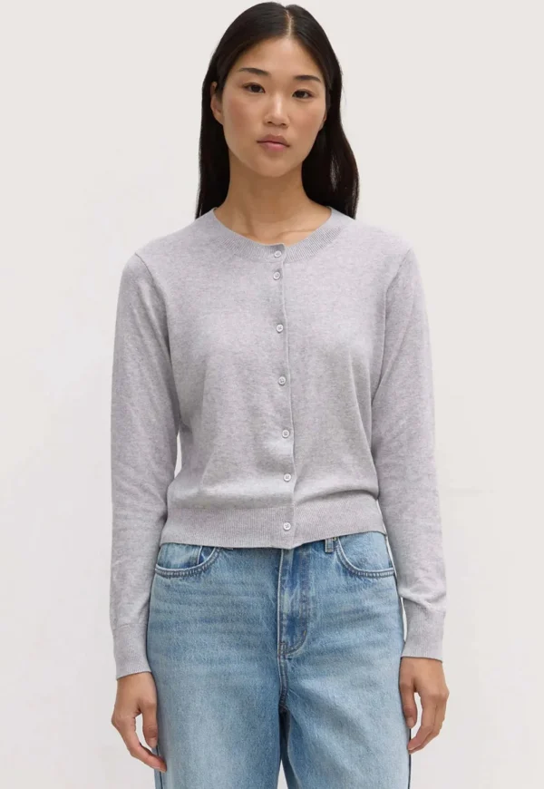Sale Semra Cotton Cashmere Cardigan - Grey Marle Women Knitwear