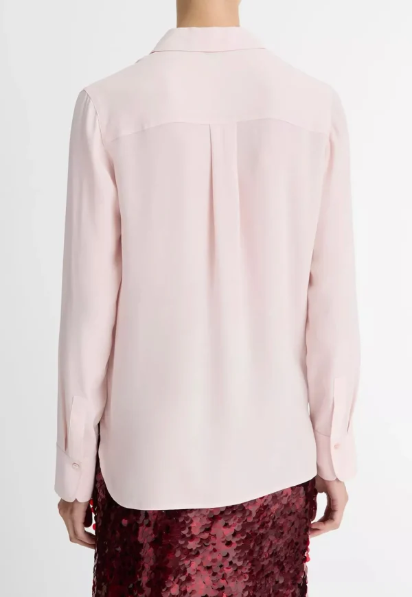 New Silk Slim Fitted Blouse - Ballet Women Tops & Tees