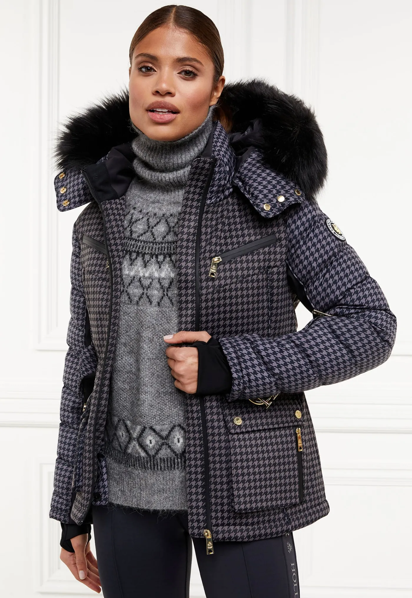 ski_jacket__mono_houndsto_2.webp New Ski Jacket - Mono Houndstooth Women Blazers & Jackets