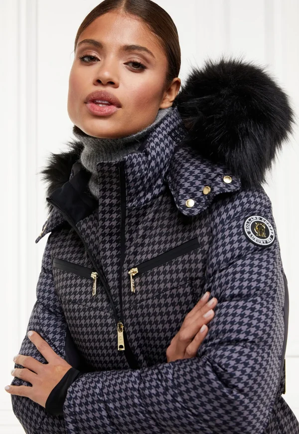 New Ski Jacket - Mono Houndstooth Women Blazers & Jackets