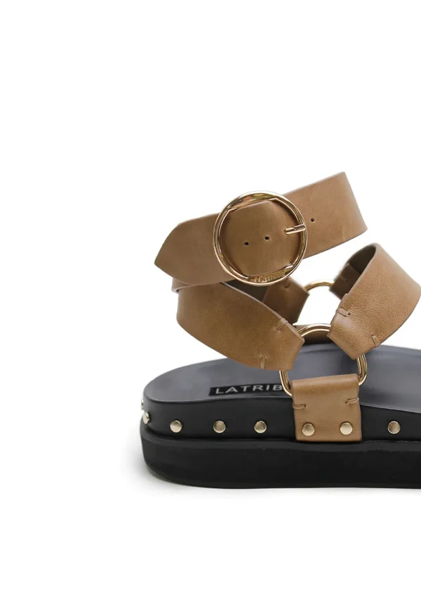 Discount Studded Sandals - Olive Women Footwear | Slides & Sandals