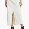Sale The Midaxi Skirt Angled Seam - Ecru Women Skirts | Denim