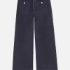 Hot The 70's Patch Pocket Crop Straight - Washed Navy Women Denim