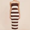 Discount Theo Strapless Dress - Chocolate/Cream Women Dresses