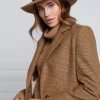 Hot Trilby Hat Iridescent Feather Band - Camel Women Hats | Hats