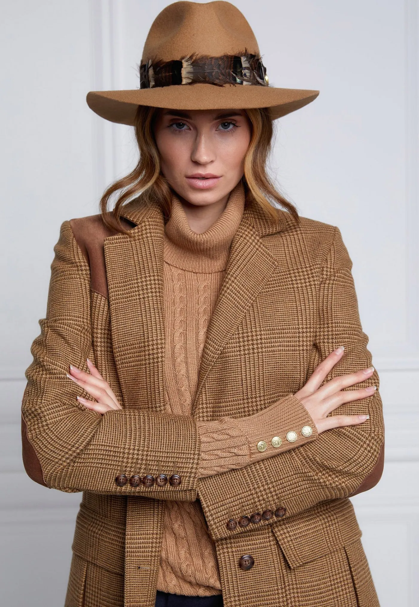 trilby_hat_iridescent_fea_1.webp Hot Trilby Hat Iridescent Feather Band - Camel Women Hats | Hats