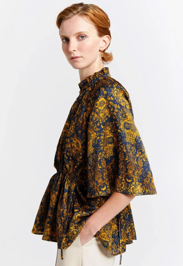 Online Trinket Top - Navy/Antique Gold Women Tops & Tees