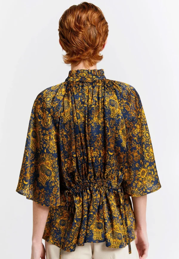 Online Trinket Top - Navy/Antique Gold Women Tops & Tees