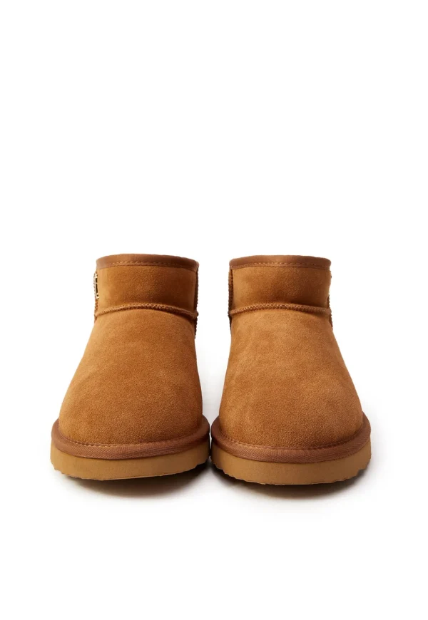 Clearance Ultra Mini Shearling Boot - Tan Women Footwear | Slippers