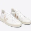 Outlet V-10 Leather - Extra White/Platine/Silver Women Footwear | Sneakers