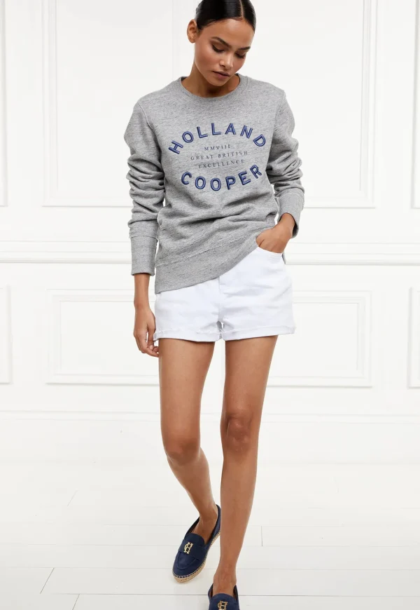 Hot Varsity Crew - Grey Marl Women Sweaters & Hoodies