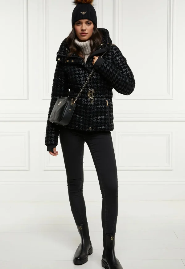 Fashion Vermont Puffer Jacket - Mono Houndstooth Women Blazers & Jackets